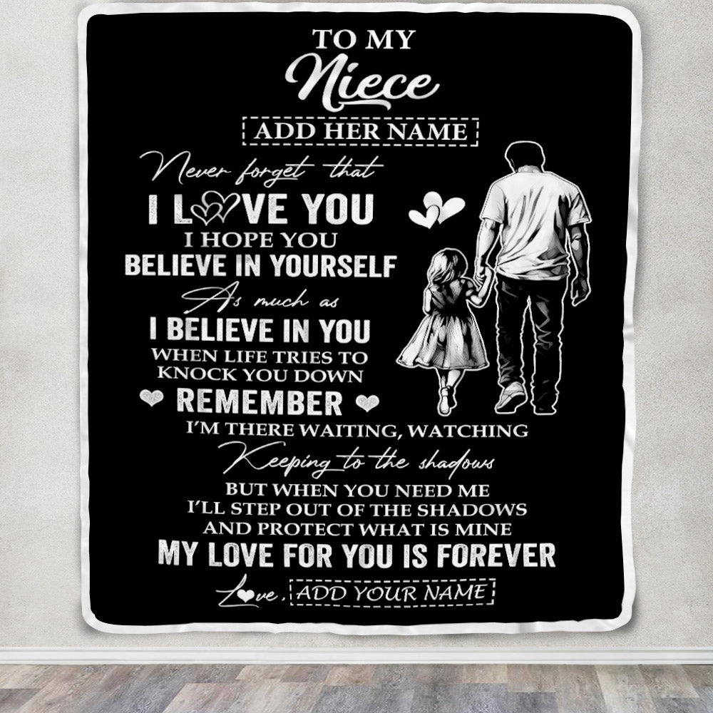 Personalized Gifts For Niece Blanket From Uncle My Love For You Is Forever Niece Birthday Gifts Graduation Christmas Custom Fleece Throw Blanket | siriusteestore