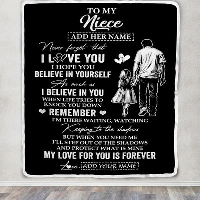 Personalized Gifts For Niece Blanket From Uncle My Love For You Is Forever Niece Birthday Gifts Graduation Christmas Custom Fleece Throw Blanket | siriusteestore