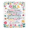 Personalized Gifts For Oma From Granddaughter Grandkids Blanket We Hugged This Blanket Floral Presents Birthday Gift For Oma Gifts Customized Fleece Blanket | siriusteestore