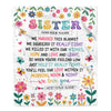 Personalized Gifts For Sister From Brother Blanket We Hugged This Blanket Floral Presents Birthday Gift For Sister Gifts Customized Fleece Throw Blanket | siriusteestore