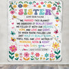 Personalized Gifts For Sister From Brother Blanket We Hugged This Blanket Floral Presents Birthday Gift For Sister Gifts Customized Fleece Throw Blanket | siriusteestore