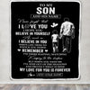 Personalized Gifts For Son Blanket From Dad Father My Love For You Is Forever Son Birthday Gifts Graduation Christmas Custom Fleece Throw Blanket | siriusteestore