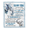 Personalized Gifts For Son Blanket From Mom Dad Father Elephant My Love For You Is Forever Son Birthday Gifts Graduation Christmas Custom Fleece Blanket | siriusteestore