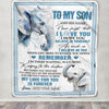 Personalized Gifts For Son Blanket From Mom Dad Father Elephant My Love For You Is Forever Son Birthday Gifts Graduation Christmas Custom Fleece Blanket | siriusteestore
