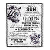 Personalized Gifts For Son Blanket From Mom Dad Father White Tiger My Love For You Is Forever Son Birthday Gifts Graduation Christmas Custom Fleece Blanket | siriusteestore