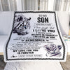 Personalized Gifts For Son Blanket From Mom Dad Father White Tiger My Love For You Is Forever Son Birthday Gifts Graduation Christmas Custom Fleece Blanket | siriusteestore