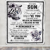 Personalized Gifts For Son Blanket From Mom Dad Father White Tiger My Love For You Is Forever Son Birthday Gifts Graduation Christmas Custom Fleece Blanket | siriusteestore