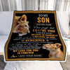 Personalized Gifts For Son Blanket From Mom Mother Lion My Love For You Is Forever Son Birthday Gifts Graduation Christmas Custom Fleece Throw Blanket | siriusteestore