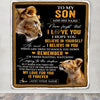 Personalized Gifts For Son Blanket From Mom Mother Lion My Love For You Is Forever Son Birthday Gifts Graduation Christmas Custom Fleece Throw Blanket | siriusteestore