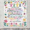Personalized Gifts For Titi From Niece Nephew Blanket We Hugged This Blanket Floral Presents Birthday Gift For Titi Gifts Customized Fleece Throw Blanket | siriusteestore