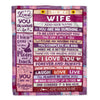 Personalized Gifts For Wife From Husband Blanket Wood Love You Always Valentines Anniversary Romantic Birthday Gifts For Wife Christmas Fleece Throw Blanket | siriusteestore