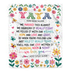 Personalized Gifts For Yaya From Kids Grandkids Blanket We Hugged This Blanket Floral Presents Birthday Gift For Yaya Gifts Customized Fleece Throw Blanket | siriusteestore