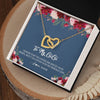 Interlocking Hearts Necklace 18K Yellow Gold Finish | Personalized Gigi Necklace From Grandkids Granddaughter Grandson I've Loved You My Whole Life Floral Gigi Birthday Mothers Day Christmas Customized Message Card | siriusteestore