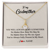 Alluring Beauty Necklace 18K Yellow Gold Finish | Personalized Godmother Necklace From Goddaughter Niece You're Always In My Heart Godmother Birthday Mothers Day Christmas Customized Gift Box Message Card | siriusteestore