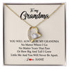 Forever Love Necklace 18K Yellow Gold Finish | Personalized Grandma Necklace From Grandkids Granddaughter Grandson You Will Always Be My Grandma Birthday Mothers Day Christmas Customized Gift Box Message Card | siriusteestore