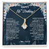 Alluring Beauty Necklace 18K Yellow Gold Finish | 1 | Personalized Happy 16th Birthday Gifts Necklace Sweet Fifteen 16th Year Old Girl Birthday Gift Ideas For Her Daughter Niece Jewelry Gift Box Message Card | siriusteestore