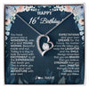 Forever Love Necklace 14K White Gold Finish | 1 | Personalized Happy 16th Birthday Gifts Necklace Sweet Fifteen 16th Year Old Girl Birthday Gift Ideas For Her Daughter Niece Jewelry Gift Box Message Card | siriusteestore