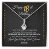 Alluring Beauty Necklace 14K White Gold Finish | 1 | Personalized Happy 18Th Birthday Necklace For Her Women Daughter Niece Sister Goddaughter Granddaughter 18 Year Old Birthday Customized Gift Box Message Card | siriusteestore.myshopify