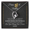 Forever Love Necklace 14K White Gold Finish | 1 | Personalized Happy 18Th Birthday Necklace For Her Women Daughter Niece Sister Goddaughter Granddaughter 18 Year Old Birthday Customized Gift Box Message Card | siriusteestore.myshopify