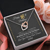 Interlocking Hearts Necklace Stainless Steel & Rose Gold Finish | 2 | Personalized Happy 18Th Birthday Necklace For Her Women Daughter Niece Sister Goddaughter Granddaughter 18 Year Old Birthday Customized Gift Box Message Card | siriusteestore.myshopify