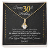 Alluring Beauty Necklace 18K Yellow Gold Finish | 1 | Personalized Happy 30Th Birthday Necklace For Her Women Daughter Niece Sister Goddaughter Granddaughter 30 Year Old Birthday Customized Gift Box Message Card | siriusteestore.myshopify