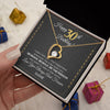 Forever Love Necklace 18K Yellow Gold Finish | 2 | Personalized Happy 30Th Birthday Necklace For Her Women Daughter Niece Sister Goddaughter Granddaughter 30 Year Old Birthday Customized Gift Box Message Card | siriusteestore.myshopify