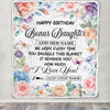 Personalized Happy Birthday Bonus Daughter Gifts From Mom Dad Blanket Butterfly Flower Present Birthday Gift For Stepdaughter Gifts Customized Fleece Blanket | siriusteestore