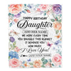 Personalized Happy Birthday Daughter Gifts From Mom Dad Blanket Butterfly Flower Present Birthday Gift For Daughter Gifts Customized Fleece Throw Blanket | siriusteestore