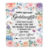 Personalized Happy Birthday Goddaughter Gifts From Godmother Blanket Butterfly Flower Present Birthday Gift For Goddaughter Gifts Customized Fleece Blanket | siriusteestore