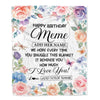 Personalized Happy Birthday Meme Gifts From Granddaughter Grandkids Blanket Butterfly Flower Present Birthday Gift For Meme Gifts Customized Fleece Blanket | siriusteestore