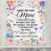 Personalized Happy Birthday Mimi Gifts From Granddaughter Grandkids Blanket Butterfly Flower Present Birthday Gift For Mimi Gifts Customized Fleece Blanket | siriusteestore