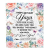 Personalized Happy Birthday Yaya Gifts From Kids Grandkids Blanket Butterfly Flower Present Birthday Gift For Yaya Gifts Customized Fleece Throw Blanket | siriusteestore