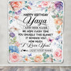 Personalized Happy Birthday Yaya Gifts From Kids Grandkids Blanket Butterfly Flower Present Birthday Gift For Yaya Gifts Customized Fleece Throw Blanket | siriusteestore