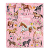 Personalized Horse Blanket For Girl Kids Women Horses Flower Floral For Daughter Niece Granddaughter Birthday Christmas Customized Bed Fleece Throw Blanket | siriusteestore