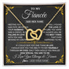 Interlocking Hearts Necklace 18K Yellow Gold Finish | 1 | Personalized Jewelry To My Fiancée Necklace From Fiancé Metting You Gift For Fiancee Romantic Birthday Valentines Christmas Custom Gift Box Message Card | https://siriusteestore.