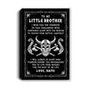 Personalized Little Brother Viking Canvas I Wish You The Strength Scandinavian Norse Runes Viking For Men Brother Birthday Gifts Custom Wall Art Print Framed Canvas | siriusteestore
