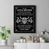 Personalized Little Brother Viking Canvas I Wish You The Strength Scandinavian Norse Runes Viking For Men Brother Birthday Gifts Custom Wall Art Print Framed Canvas | siriusteestore