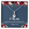 Alluring Beauty Necklace 14K White Gold Finish | 1 | Personalized Lolly Necklace From Grandkids Granddaughter Grandson I've Loved You My Whole Life Floral Lolly Birthday Mothers Day Christmas Customized Message Card | siriusteestore.myshopify