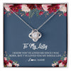 Love Knot Necklace 14K White Gold Finish | 1 | Personalized Lolly Necklace From Grandkids Granddaughter Grandson I've Loved You My Whole Life Floral Lolly Birthday Mothers Day Christmas Customized Message Card | siriusteestore.myshopify
