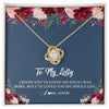 Love Knot Necklace 18K Yellow Gold Finish | 1 | Personalized Lolly Necklace From Grandkids Granddaughter Grandson I've Loved You My Whole Life Floral Lolly Birthday Mothers Day Christmas Customized Message Card | siriusteestore.myshopify