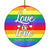 Personalized Love is Love Pride Rainbow LGBT Ornament Couple LGBTQ Gay Lesbian Friend Customized Christmas Tree Ornament | siriusteestore