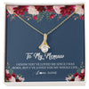 Alluring Beauty Necklace 18K Yellow Gold Finish | Personalized Memaw Necklace From Grandkids Granddaughter Grandson I've Loved You My Whole Life Floral Memaw Birthday Mothers Day Christmas Customized Message Card | siriusteestore