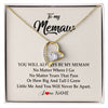 Forever Love Necklace 18K Yellow Gold Finish | Personalized Memaw Necklace From Grandkids Granddaughter Grandson You Will Always Be My Meme Birthday Mothers Day Christmas Customized Gift Box Message Card | siriusteestore