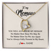Forever Love Necklace 18K Yellow Gold Finish | Personalized Memaw Necklace From Grandkids Granddaughter Grandson You're Always In My Heart Memaw Birthday Mothers Day Jewelry Customized Gift Box Message Card | siriusteestore