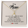 Alluring Beauty Necklace 18K Yellow Gold Finish | Personalized Meme Necklace From Grandkids Granddaughter Grandson You Will Always Be My Meme Birthday Mothers Day Christmas Customized Gift Box Message Card | siriusteestore