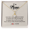 Alluring Beauty Necklace 18K Yellow Gold Finish | Personalized Meme Necklace From Grandkids Granddaughter Grandson You're Always In My Heart Meme Birthday Mothers Day Christmas Customized Gift Box Message Card | siriusteestore