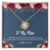 Love Knot Necklace 18K Yellow Gold Finish | Personalized Mimi Necklace From Grandkids Granddaughter Grandson I've Loved You My Whole Life Floral Mimi Birthday Mothers Day Christmas Customized Message Card | siriusteestore