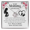 Love Knot Necklace 14K White Gold Finish | 1 | Personalized Mom To Be Gift Pregnancy Gifts For Expecting Mommy Necklace For Women New Mother Present Mothers Day Jewellery Idea Custom Gift Box Message Card | https://siriusteestore.