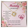 Love Knot Necklace 18K Yellow Gold Finish | 1 | Personalized Mommy To Be Gift Pregnancy Gifts To My Mommy From Baby Bump Necklace Expecting Mom Gifts New Mothers Day Jewellery Custom Gift Box Message Card | https://siriusteestore.