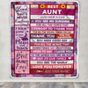 Personalized Mothers Day Blanket Gifts For Aunt From Niece Nephew Wood Best Aunt Present Birthday For Aunts Auntie Christmas Custom Fleece Throw Blanket | siriusteestore